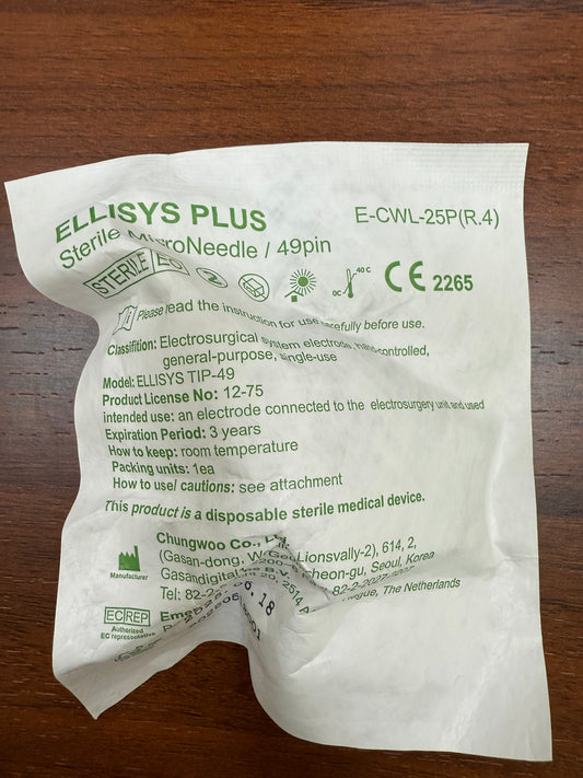 Ellisys Plus RF 49-Pin Non-Insulated Microneedle Tip One Piece