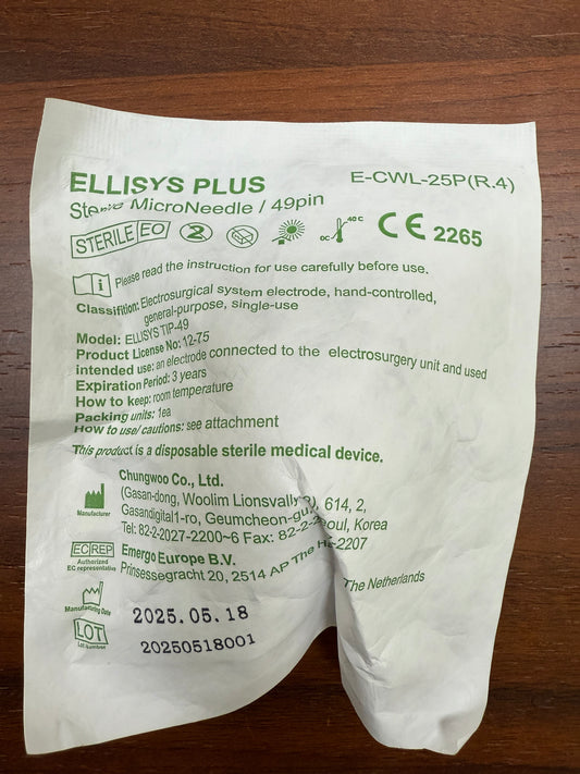 Ellisys Plus RF 49-Pin Non-Insulated Microneedle Tip One Piece