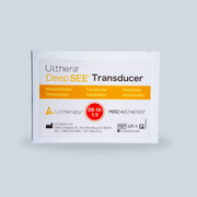 Ulthera DS 10-1.5 DeepSEE transducer orange box front view new Merz Ultherapy cartridge exp 2027