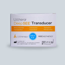 Ulthera DS 4-4.5 DeepSEE transducer Merz Ultherapy cartridge orange box front view